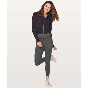 Lululemon Leggings Womens 10 Variegated Knit Leggings Black Heathered‎